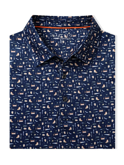 Men's Printed Golf Shirts-Artisan