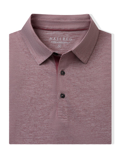 Men's Dry Fit Jacquard Golf Shirts-Dusty Rose Heather