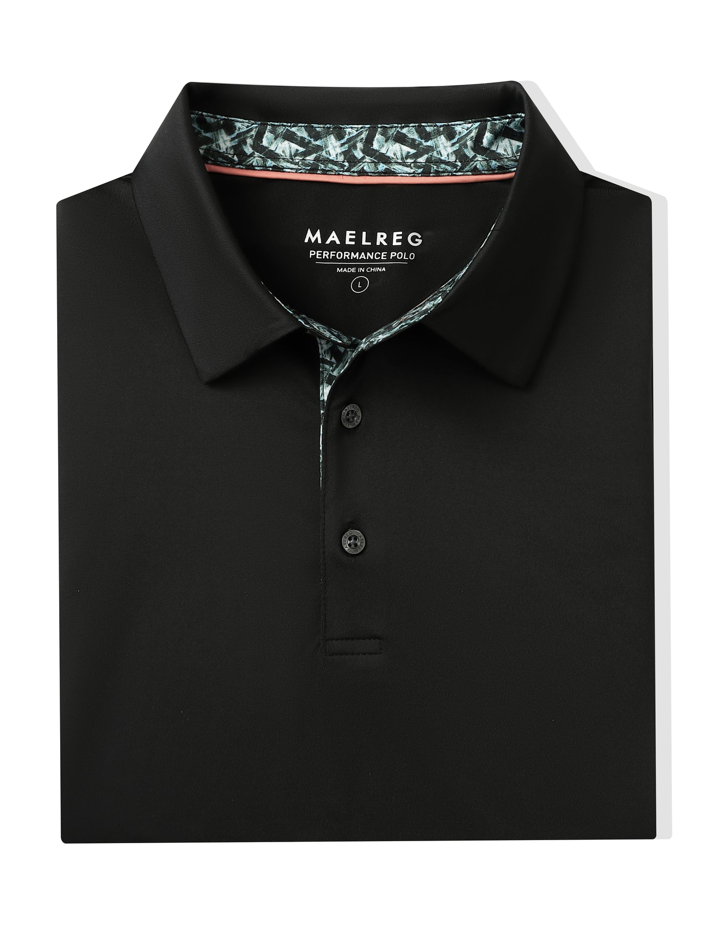 Men's Solid Jersey Golf Shirts-Black