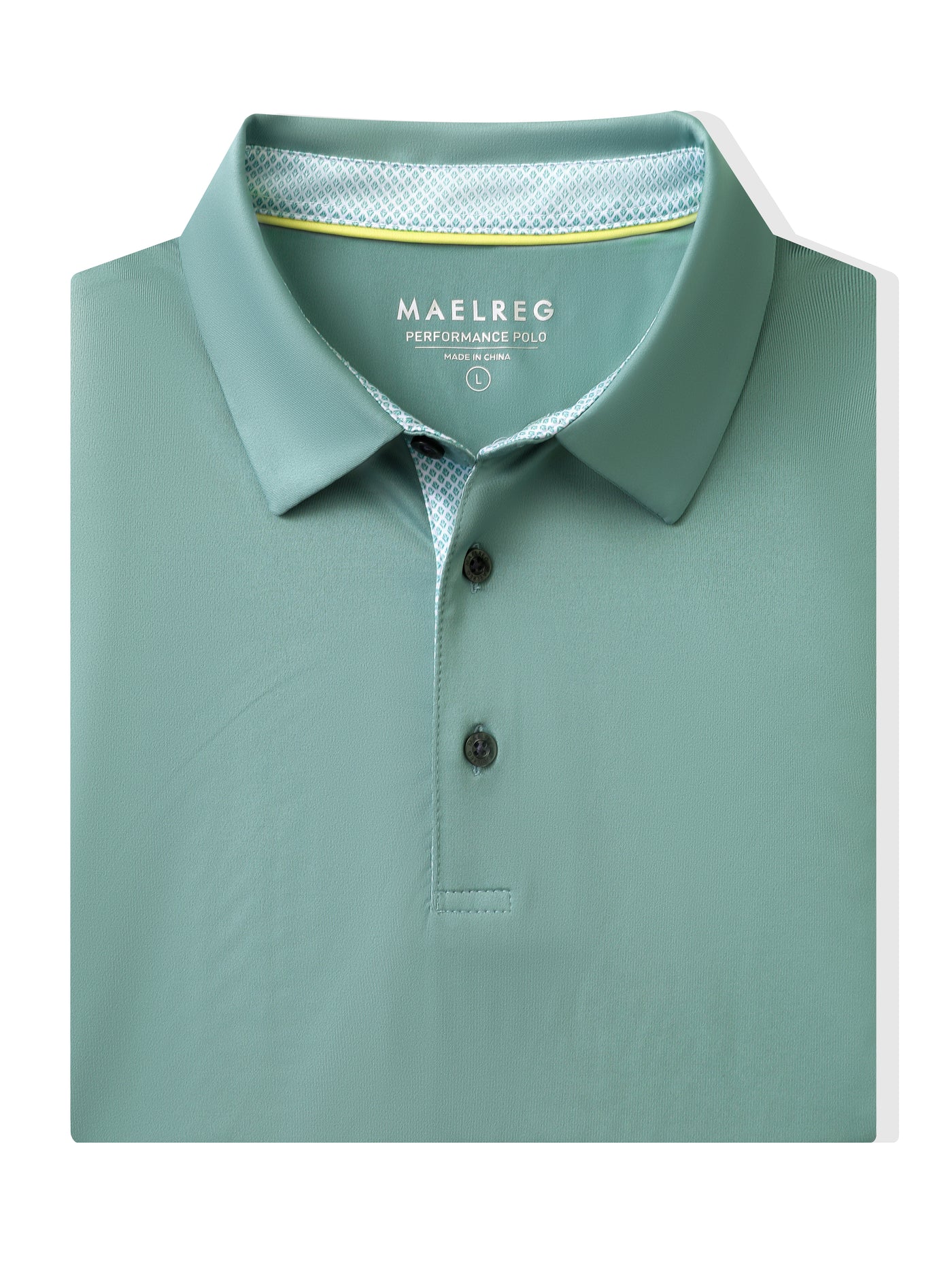 Men's Solid Jersey Golf Shirts-Beryl Green