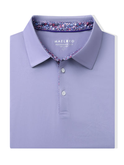 Men's Solid Jersey Golf Shirts-Lavender