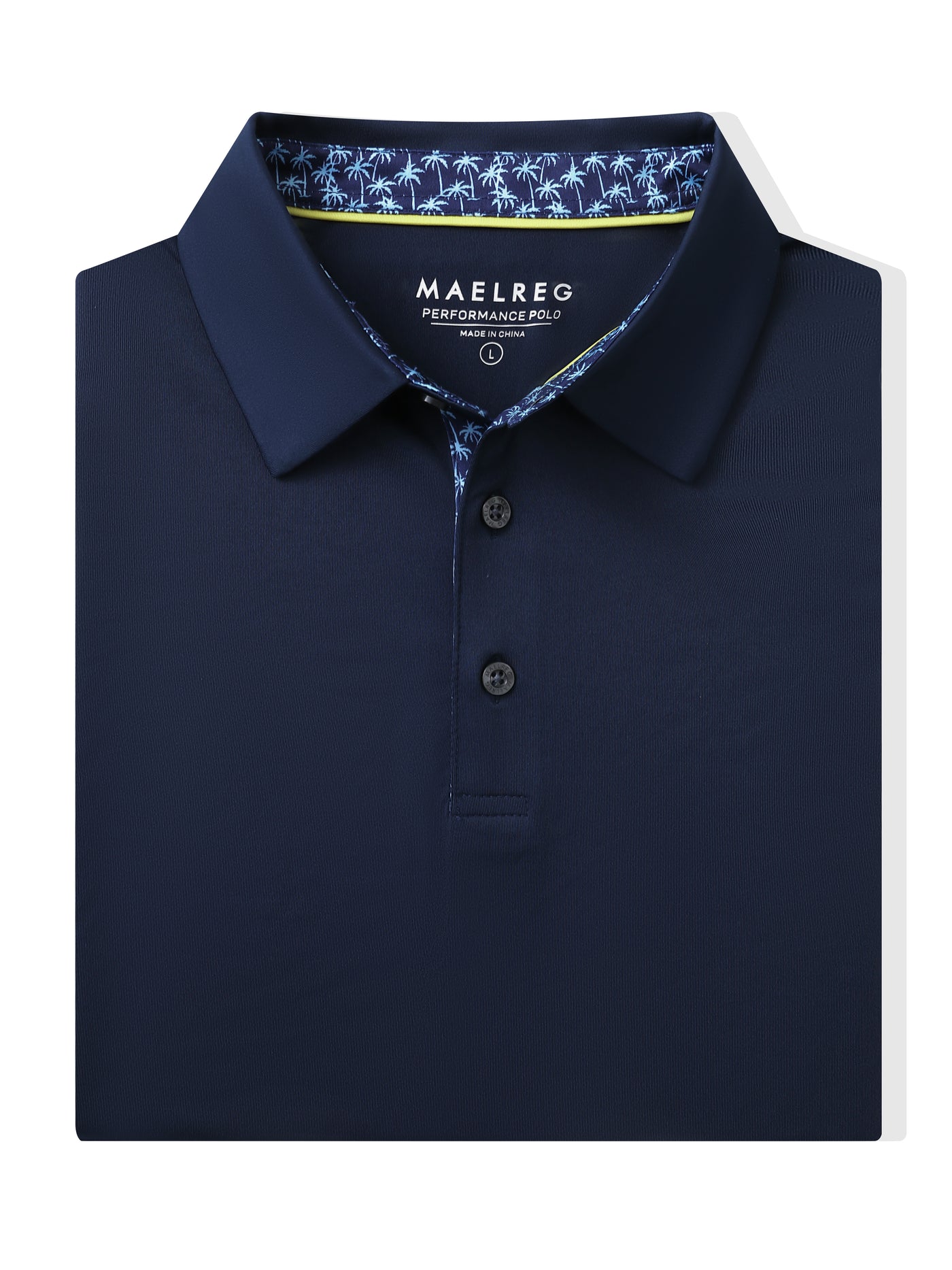 Men's Solid Jersey Golf Shirts-Navy