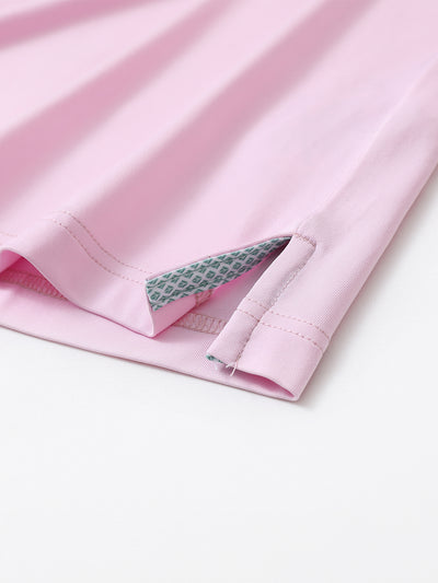 Men's Solid Jersey Golf Shirts-Pink Diamond