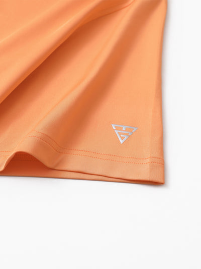 Men's Solid Jersey Golf Shirts-Shimmer Orange