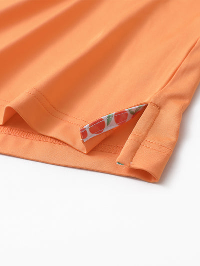 Men's Solid Jersey Golf Shirts-Shimmer Orange