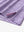 Hem slit detail on PURPLE WHITE polo, emphasizing the painterly stripe style and fine tailoring