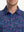 MAELREG Men's Performance Jersey Print Polo – Front chest view in Navy Colorful Flower