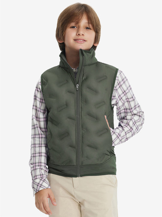 Boys Full-Zip Fleece-Lined Puffer Vest