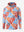 Front 3D view of youth full print hoodies pullover showing detailed fabric and fit, colorful flower.