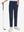 Boys Stretch Fleece Lined Casual Golf Pants in navy, front lower body view with golf club