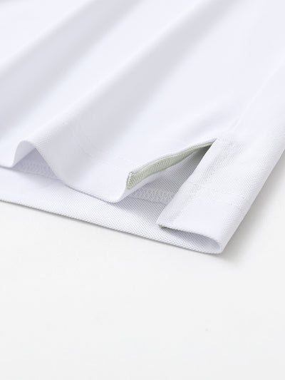 Men's Dry Fit Pique Golf Shirts-White