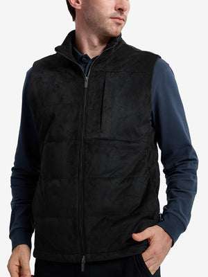 Classic Micro Suede Leather Puffer Vests