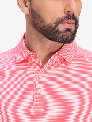 Comfy Breathable Pin-Stripe Golf Polos
