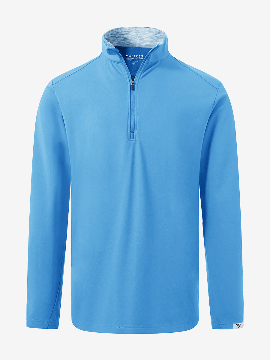 Classic Solid Pocket Fleece Quarter Zip Pullover