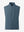 Water-resistant fleece golf vests in bluish grey, front 3D view highlighting clean structure and fabric