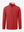 Front 3D view of Fleece lined golf quarter zip in red with structured design