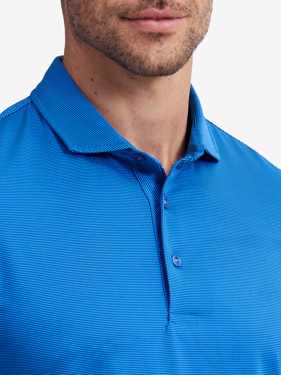 Long Sleeve Pinstripe Jersey Polo