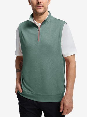 Lightweight Sleeveless Quarter Zip Golf Vest