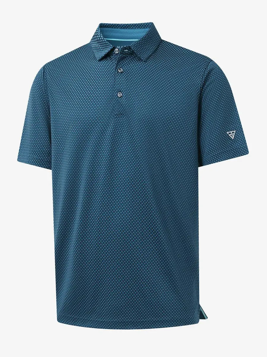 NAVY BLUE Your Favorite Jacquard Polo 3D product render