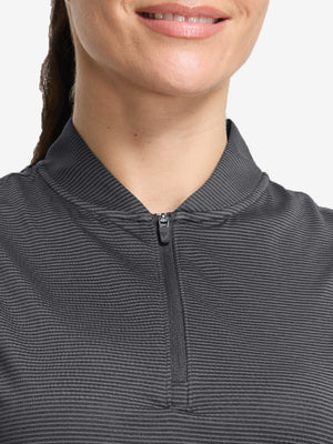 Women's 4-Way Stretch Q-Zip Pin Striped Golf Shirts