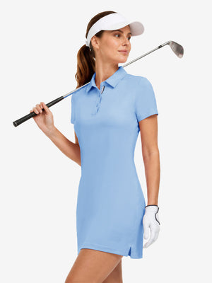 golf dress blue Cabana Life - Short Sleeve Sport Dress - Navy