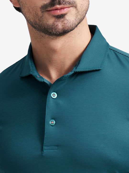Long Sleeve Pinstripe Jersey Polo