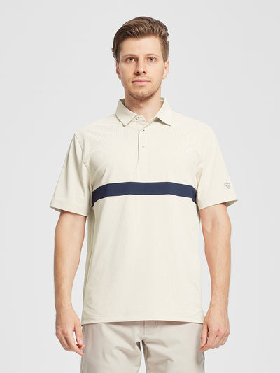 Men's Dry Fit Pique Golf Shirts-Cream