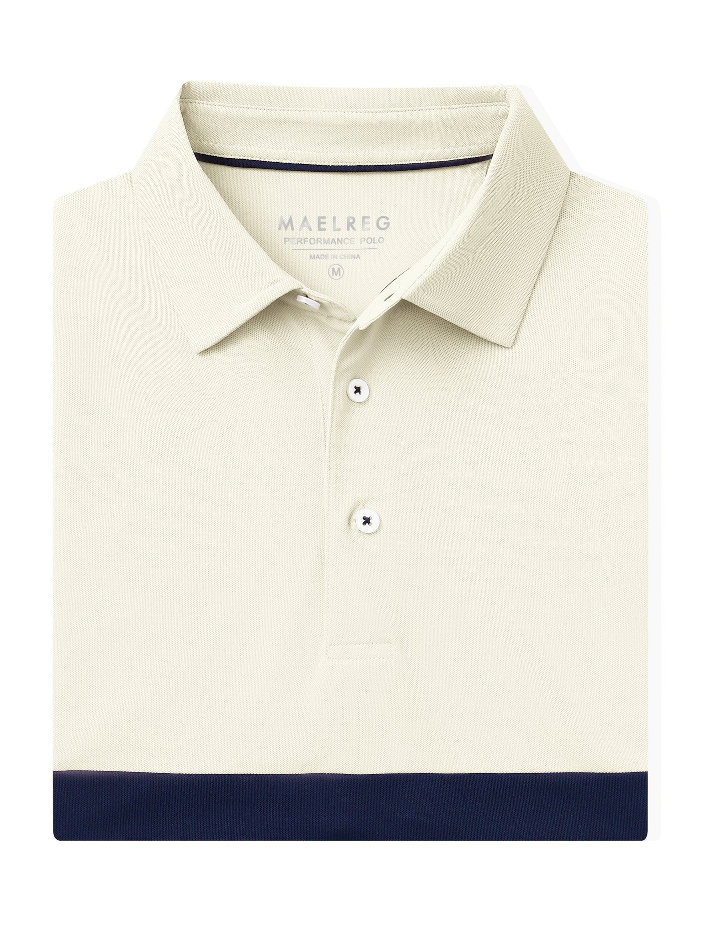 Men's Dry Fit Pique Golf Shirts-Cream