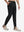 Front view of superion softness mesh joggers with zipper pockets in black