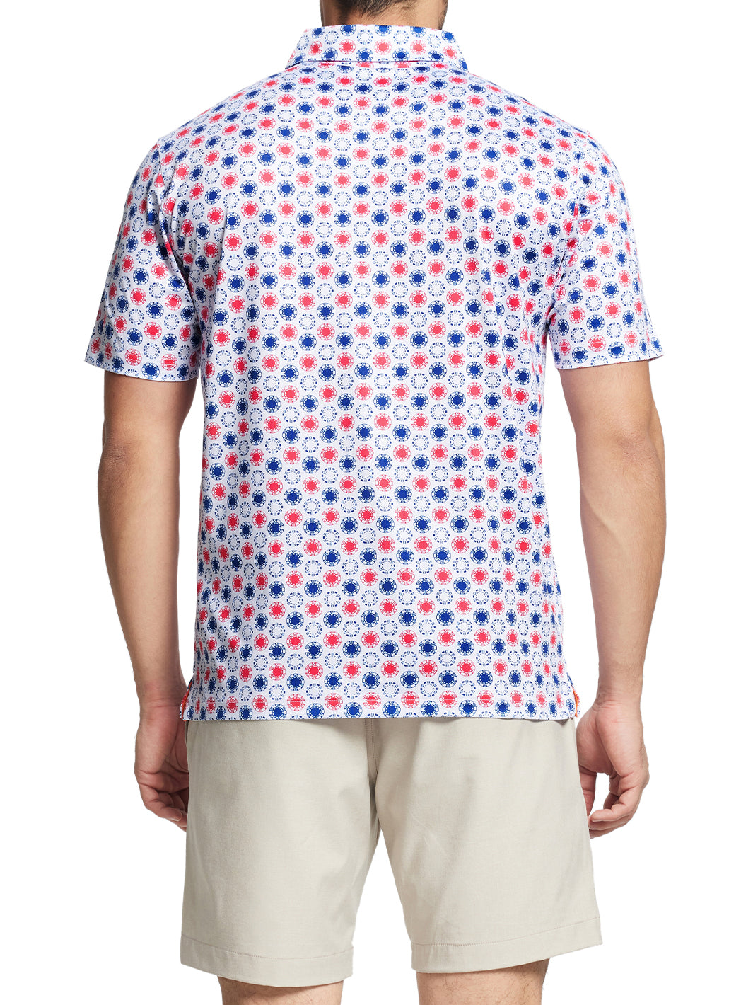 Men's Printed Golf Shirts-Chips
