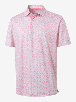 4 Way Stretch Print Collared Polo Shirts