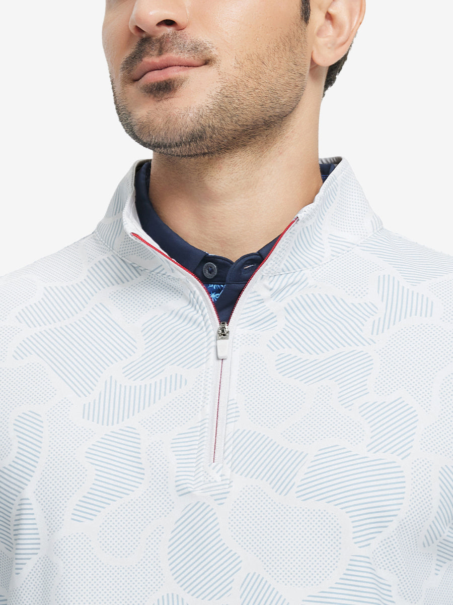 Full Print Lightweight Quarter Zip Pullover