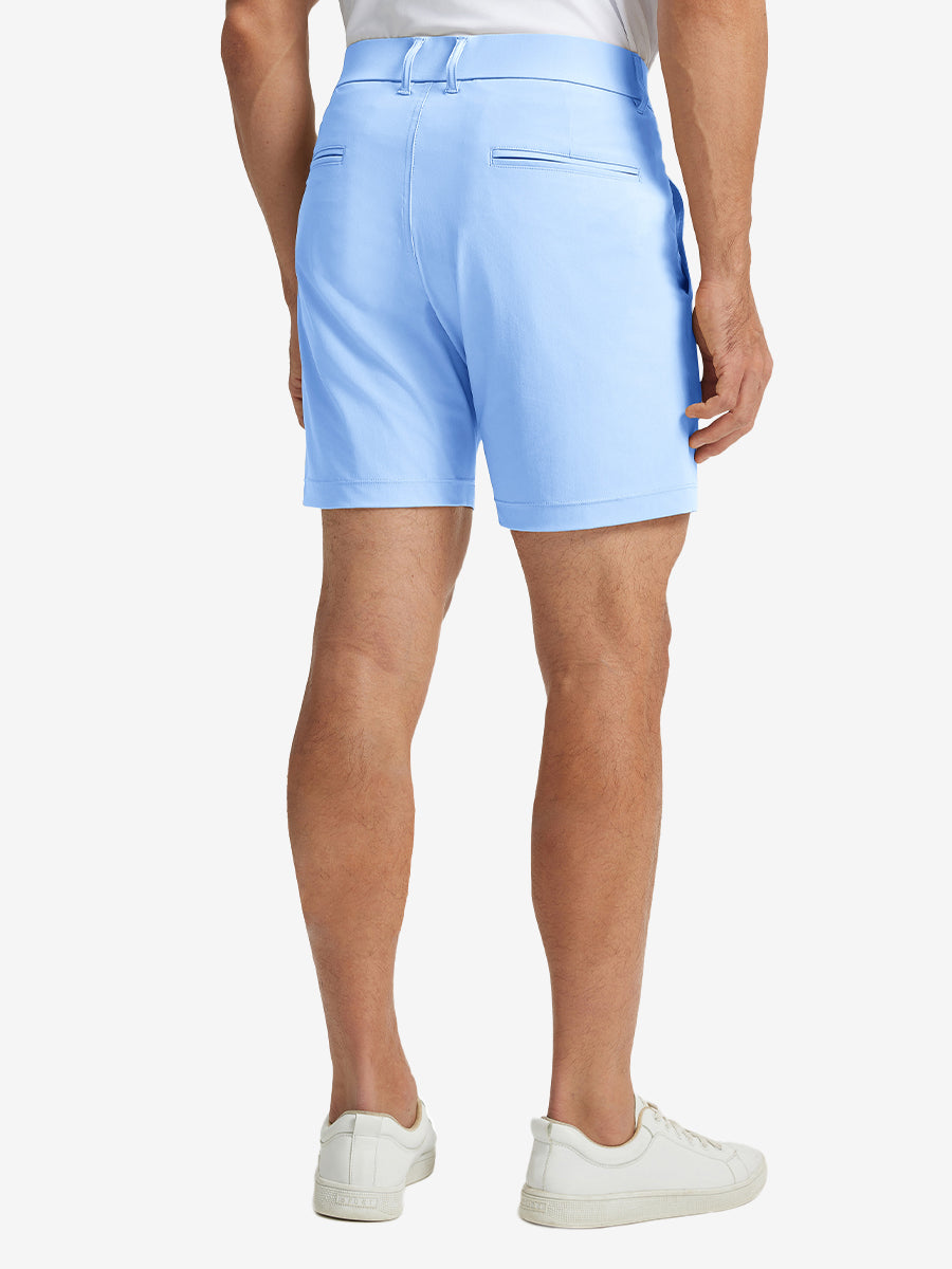 Back lower body view of the Light Blue Quick Dry Casual Shorts, showing clean lines and fit.