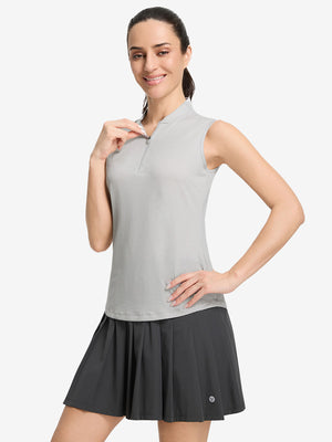 Women's 4-Way Stretch Q-Zip Pin Striped Golf Shirts