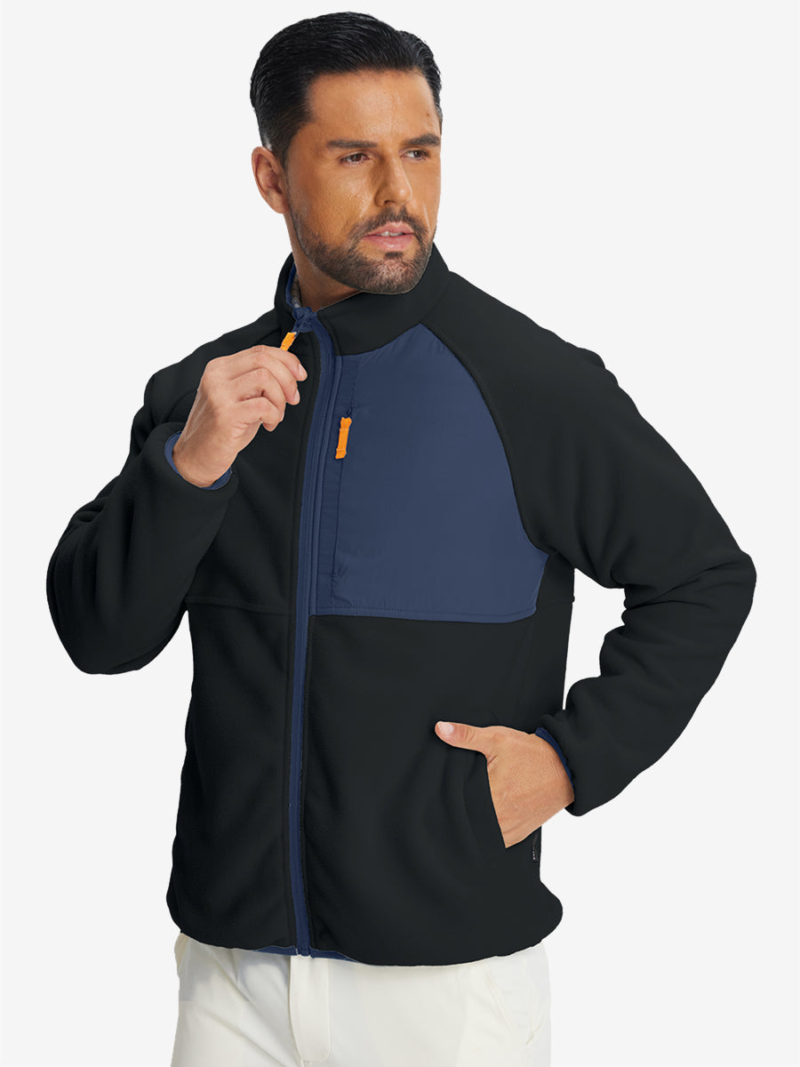Reversible Fleece Jacket with 5 Pockets