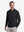 Solid Cotton Blend Collared Long Sleeve Polo
