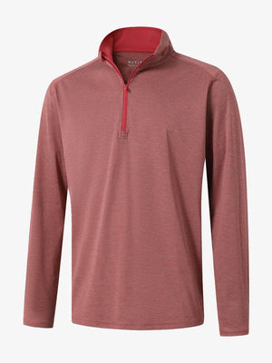 3D rendering of the Pinstripe Quarter Zip Pullover showcasing structure and design – BRICK MELANGE