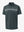 3D view of DARK GREY Stylish Chest Print Snap Polo showing design and fit