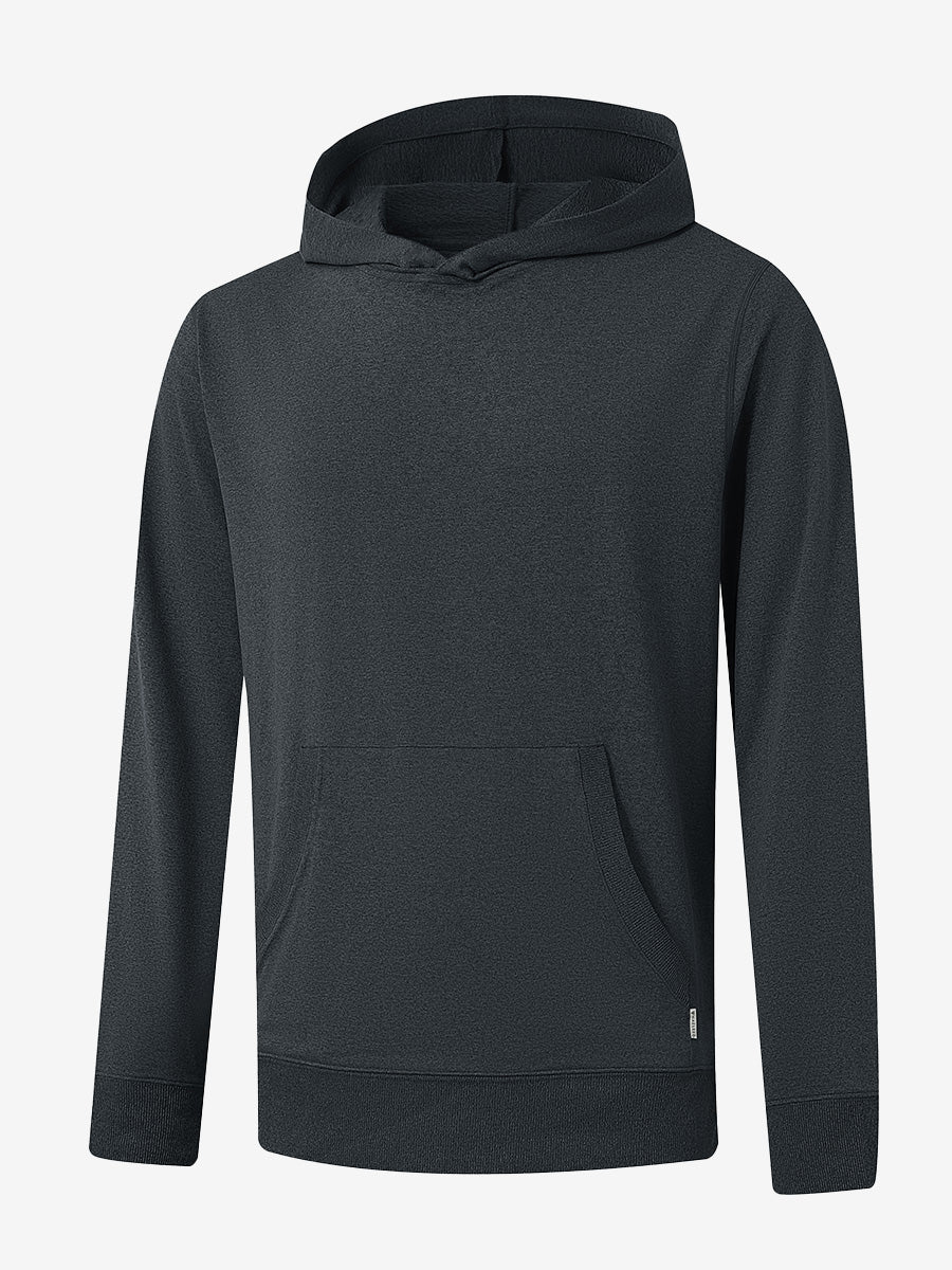 3D front view of the Athletic Golf Hoodie in Brick Heather, designed for comfort and performance.