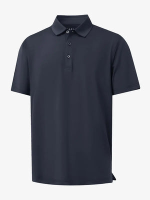 3D visualization of Everyday Solid Jersey Polo in DARK GREY, highlighting sleek, modern fit.