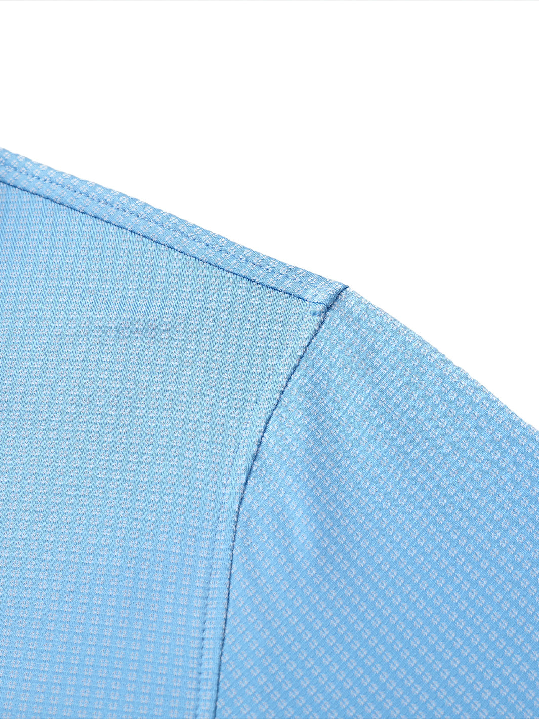 Men's Dry Fit Jacquard Pocket Golf Shirts-Sky Blue