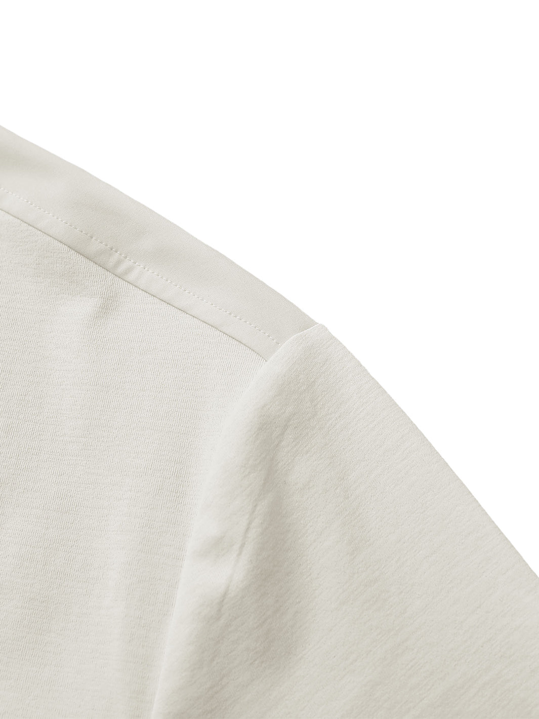 Men's Collarless Pocket Henley Golf Shirts-Cream