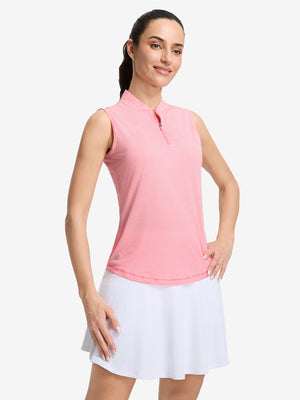 Women's 4-Way Stretch Q-Zip Pin Striped Golf Shirts