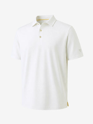 Nylon Blend Casual Jacquard Polo Shirts
