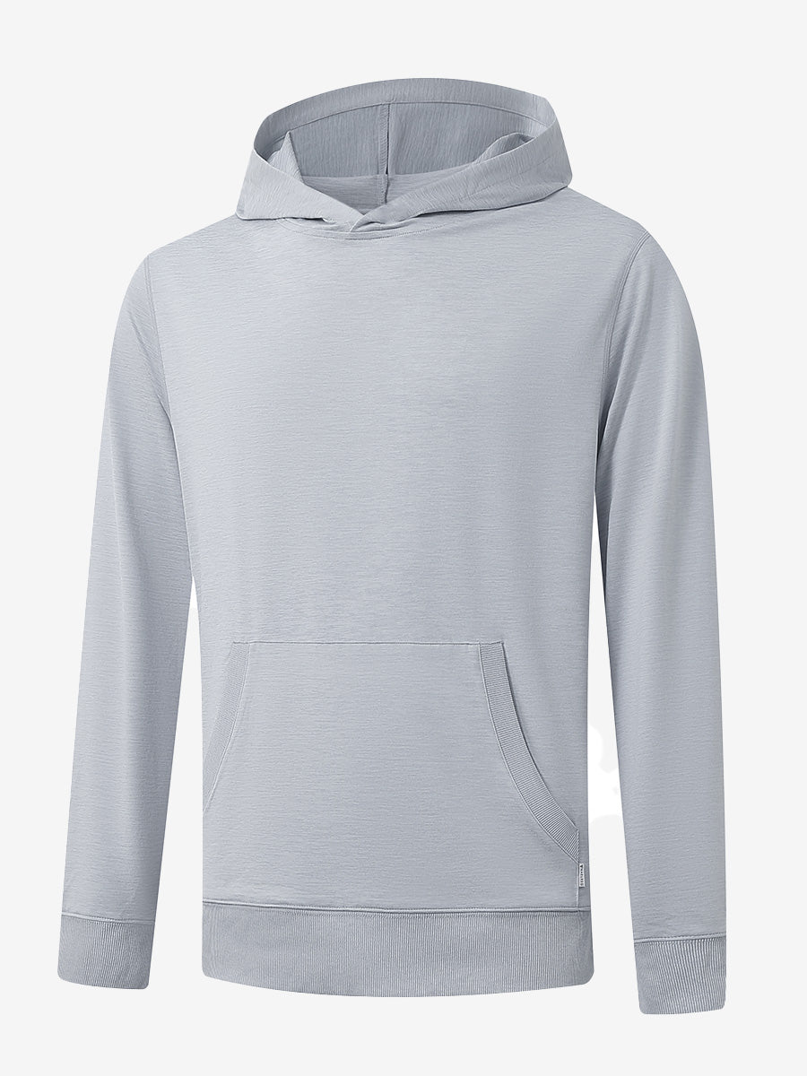 3D front view of the Athletic Golf Hoodie in Brick Heather, designed for comfort and performance.