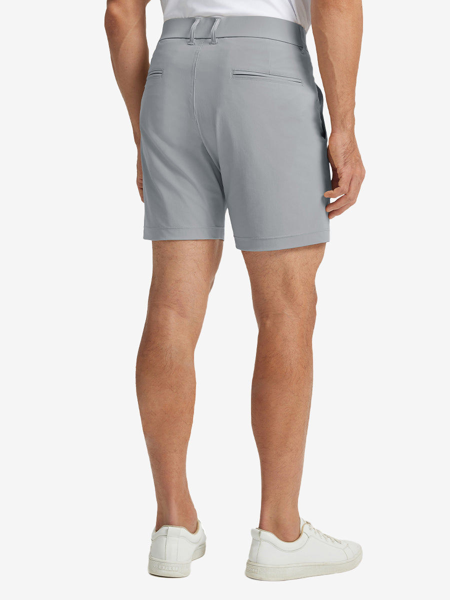 Back lower body view of the Light Grey Quick Dry Casual Shorts, showing clean lines and fit.