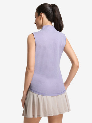 Women's 4-Way Stretch Q-Zip Pin Striped Golf Shirts