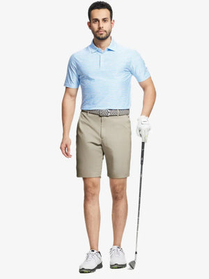 Full-body pose in Khaki shorts – relaxed fit, 9 Inch inseam