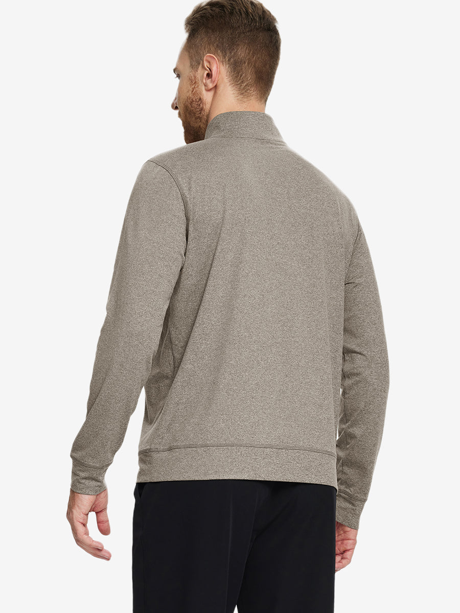 Quarter Zip Melange Pullover