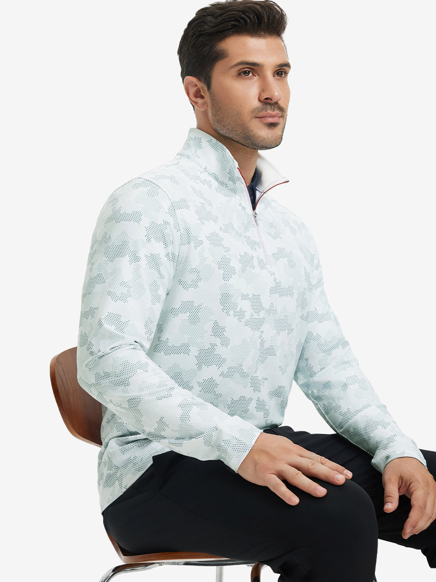 Full Print Lightweight Quarter Zip Pullover